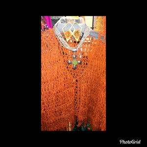 Urban Mango Crochet Shag Rust color jacket